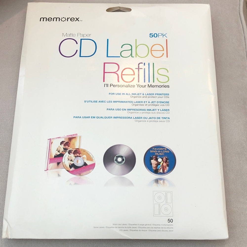 Memorex CD Label Refills - 50 Pack